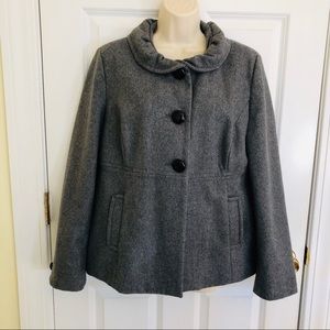LIKE NEW Old Navy Women’s Large Grey Pea Coat